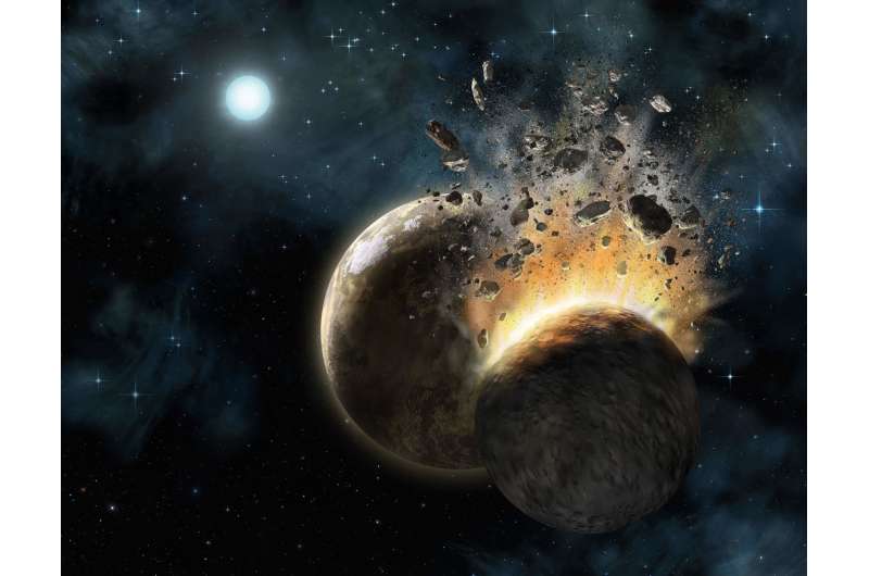 How many of earth’s moons crashed back into the planet?
