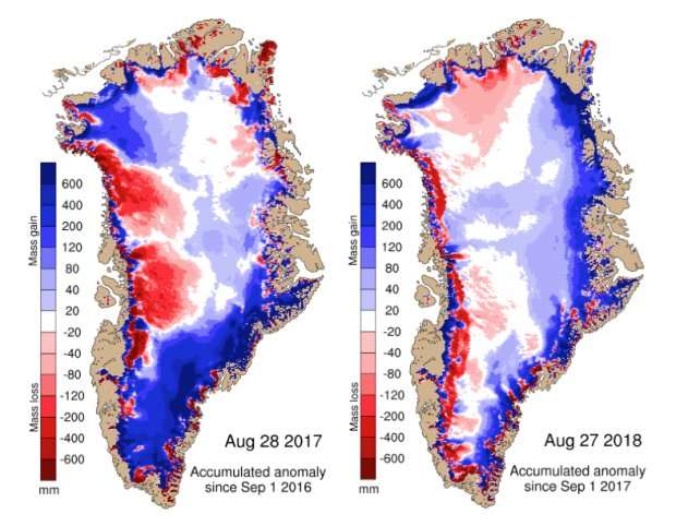 How the Greenland ice sheet fared in 2018