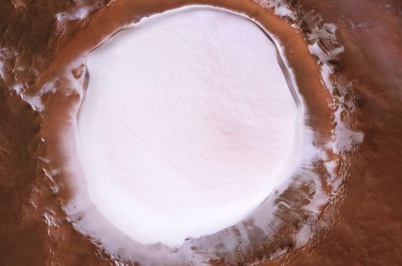 Mars Express gets festive: a winter wonderland on Mars