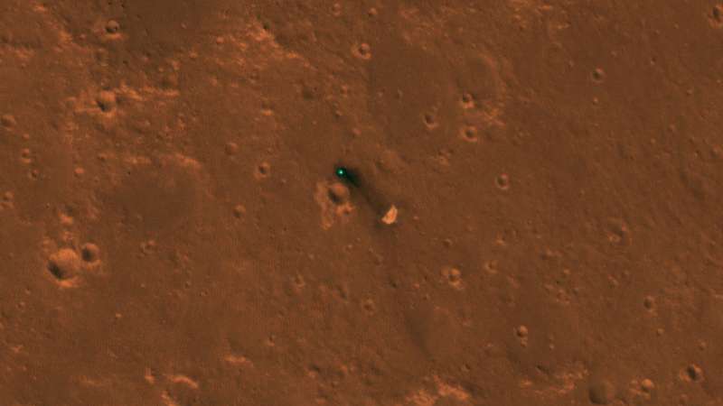 **Mars InSight lander seen in first images from space