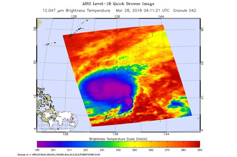 NASA finds Tropical Storm Jelawat strengthening