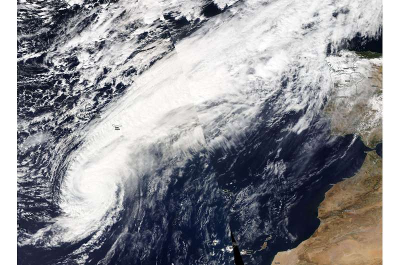 NASA tracking Hurricane Leslie toward Southern Spain, Portugal