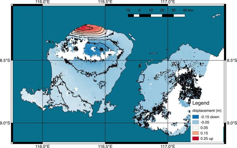 New satellite map shows ground deformation after Indonesian quake