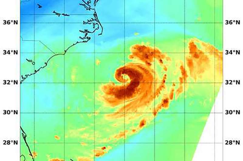 Tropical Storm Chris gives NASA satellite a signature 'C'
