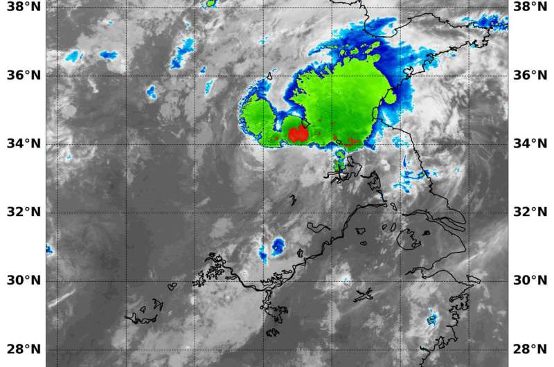 NASA sees Tropical Storm Yagi after China landfall