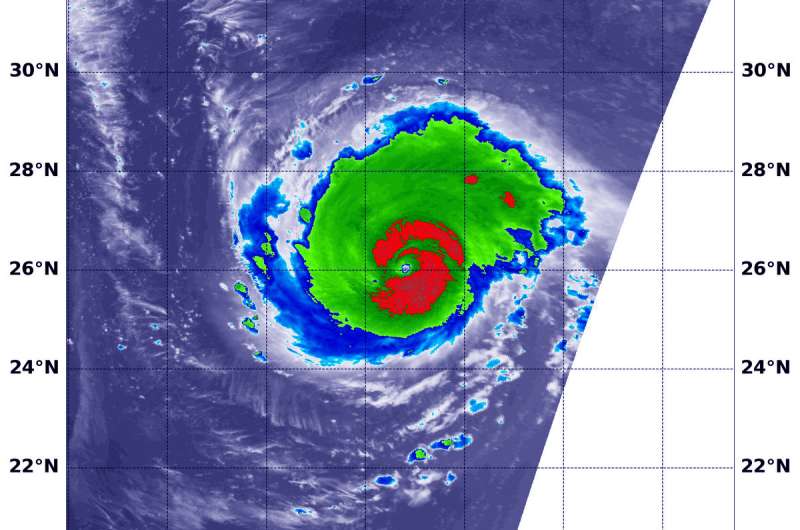NASA satellite finds Hurricane Florence undergoing eyewall replacement