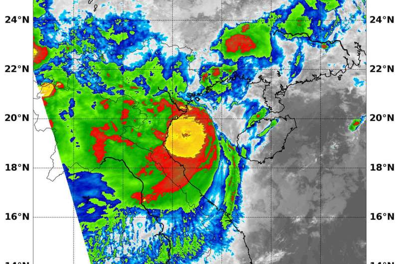 NASA sees Tropical Storm Bebinca along Vietnam's coast