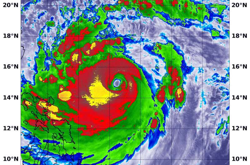 NASA satellite analyzes powerful super Typhoon Mangkhut