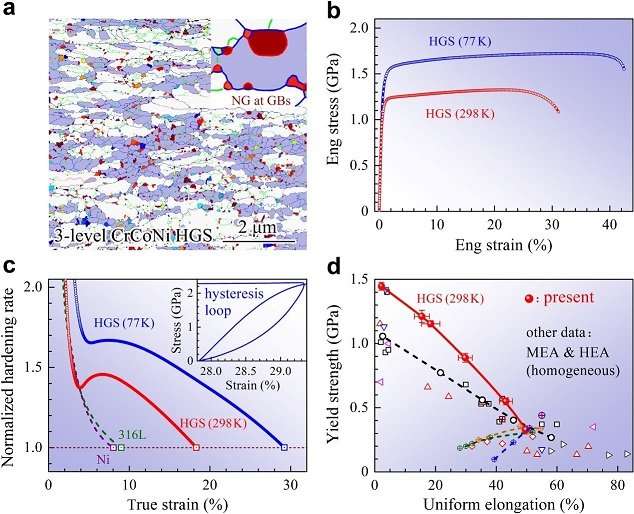 Researchers present new strategy for extending ductility in a single-phase alloy