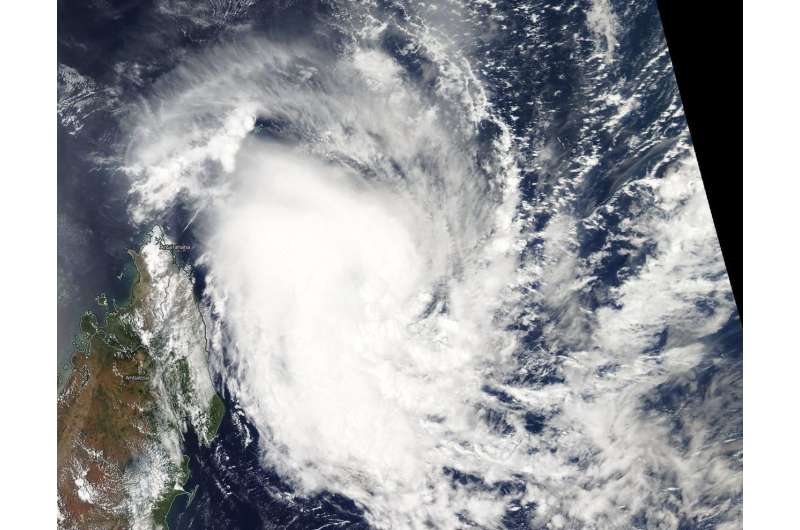 NASA satellite sees Tropical Cyclone Alcide nearing Madgascar