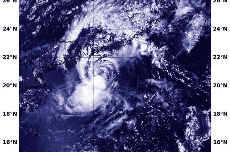 NASA Sees Tropical Storm Barijat affecting Southern China