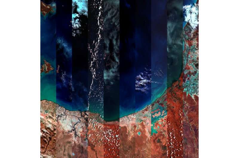 An artist's surreal view of Australia – created from satellite data captured 700km above Earth