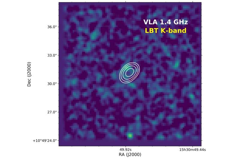 Astronomers report the most distant radio galaxy ever discovered
