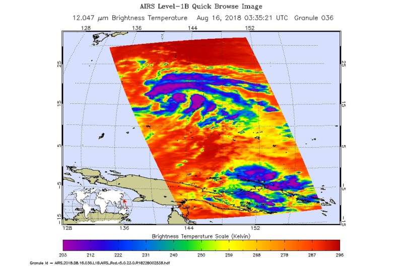 Infrared NASA imagery shows Tropical Storm Soulik strengthening