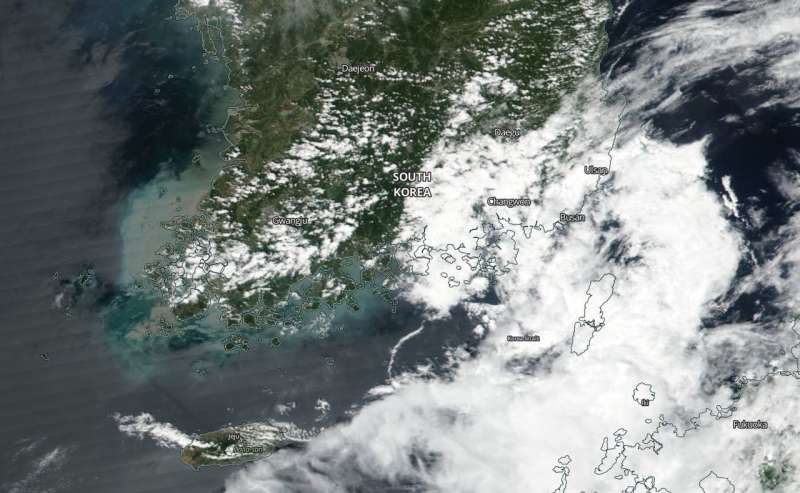 NASA catches Tropical Depression Leepi nearing landfall