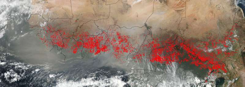 NASA covers wildfires from many sources