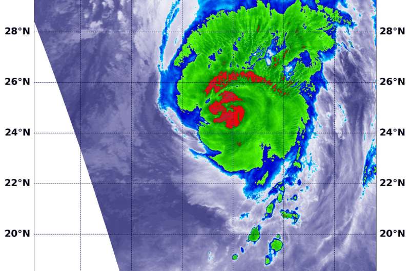 NASA sees Hurricane Walaka battering Papahanaumokuakea Marine National Monument