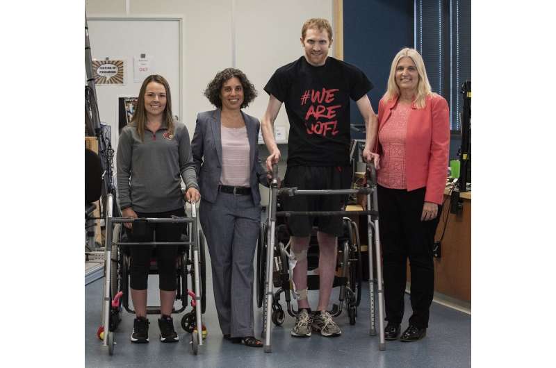 Technology and therapy help individuals with chronic spinal cord injuries take steps
