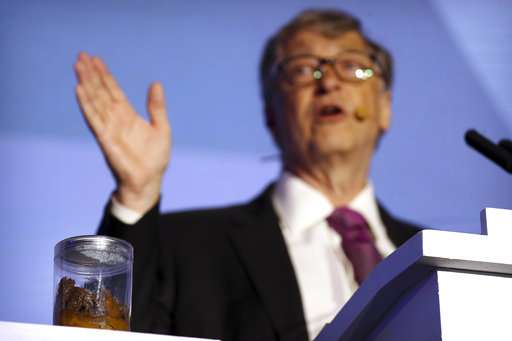 With poo on a pedestal, Bill Gates talks toilet technology
