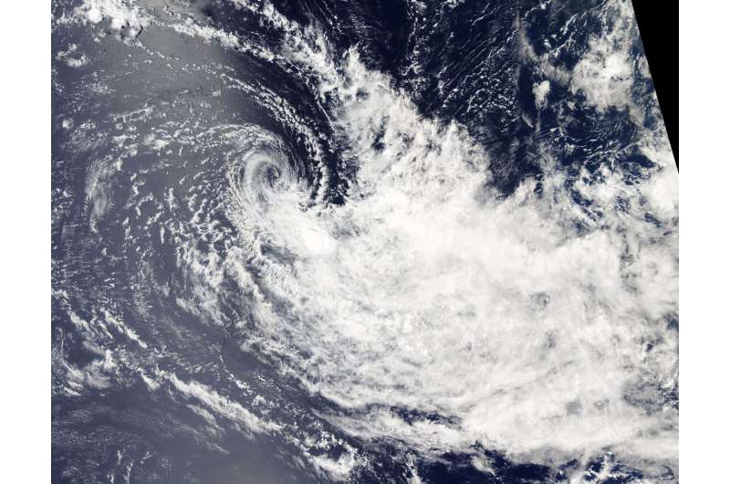 NASA sees Tropical Cyclone Bouchra being blown apart