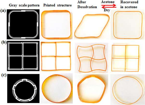 4D Printing Reversible Shape Changing Materials with Light-based Grayscale Patterning