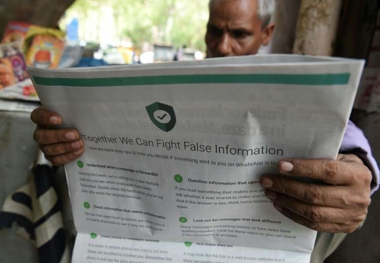 Communications app WhatsApp was forced to take out full-page adverts following a string of lynchings in India sparked by the sha