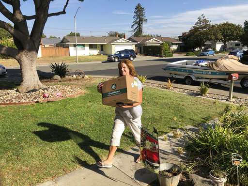 Humans still heft groceries on-demand, for now