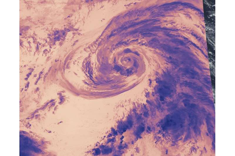 NASA examines brightness temperatures of Tropical Cyclone 15W