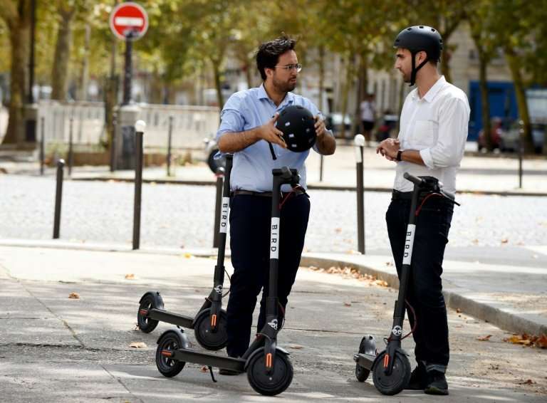Electric scooter sharing programmes have been introduced in other European cities, such as this one by Bird in Paris