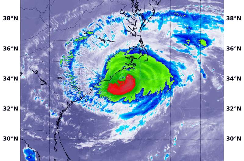 NASA-NOAA satellite sees land-falling Hurricane Florence