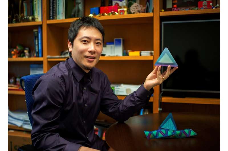 New nanoparticle superstructures made from pyramid-shaped building blocks