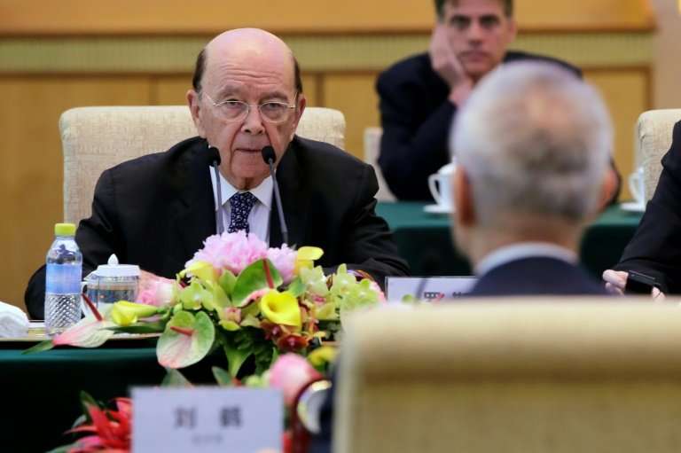 US Commerce Secretary Wilbur Ross, who announced a deal to ease sanctions on Chinese firm ZTE, is seen at a June 3 meeting in Be