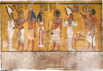 Near completion of work at the tomb of King Tutankhamen