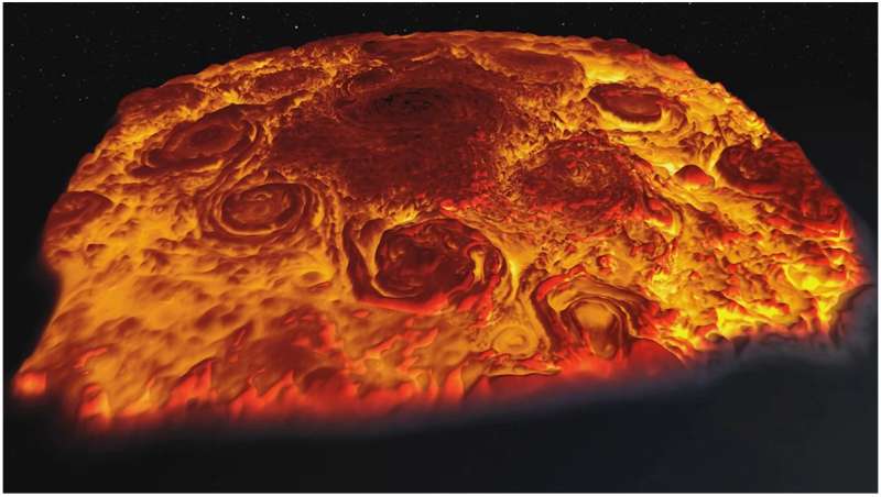 NASA's Juno mission provides infrared tour of Jupiter's north pole