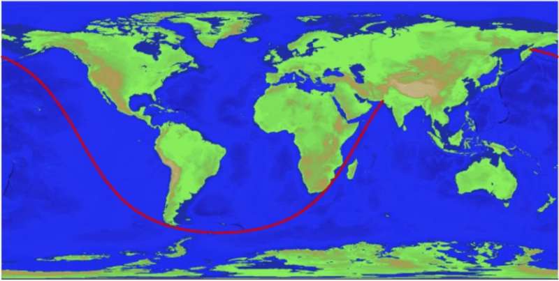 Longest straight-line ocean path on planet Earth calculated