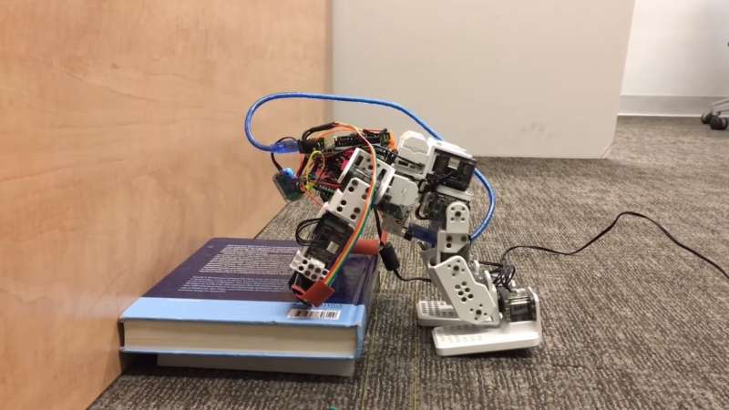 Engineer teaching humanoid robots to use their hands to stop themselves from falling