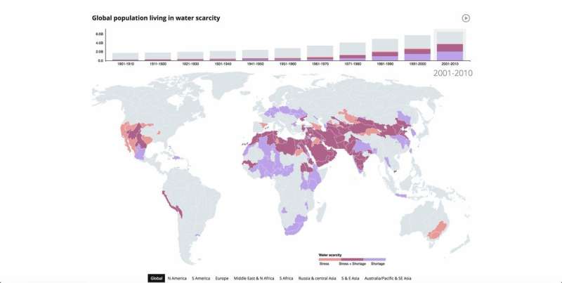 Will there be enough water in the future? Interactive world map visualises water scarcity around the globe