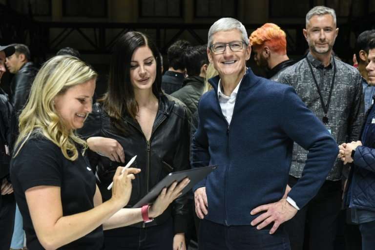 Apple CEO Tim Cook is seen during a launch event October 30 for a new iPad and Macbook Air