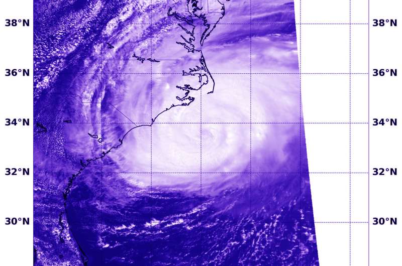 NASA-NOAA satellite sees land-falling Hurricane Florence