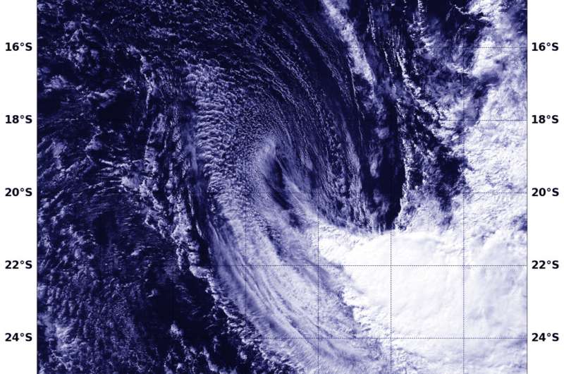 NASA finds Tropical Cyclone Flamboyan in a southeastern stretch