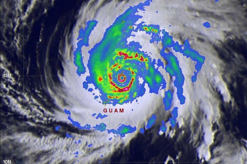 GPM Satellite shows powerful super Typhoon Yutu hitting Northern Marianas