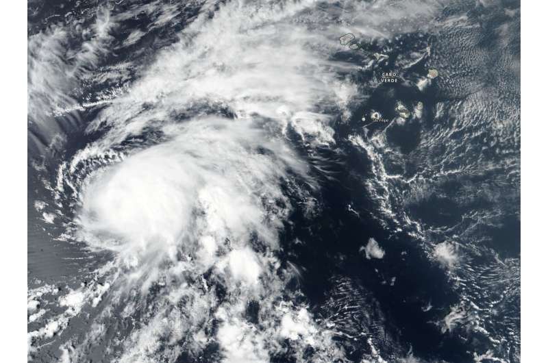NASA finds wind shear weakening Tropical Storm Nadine