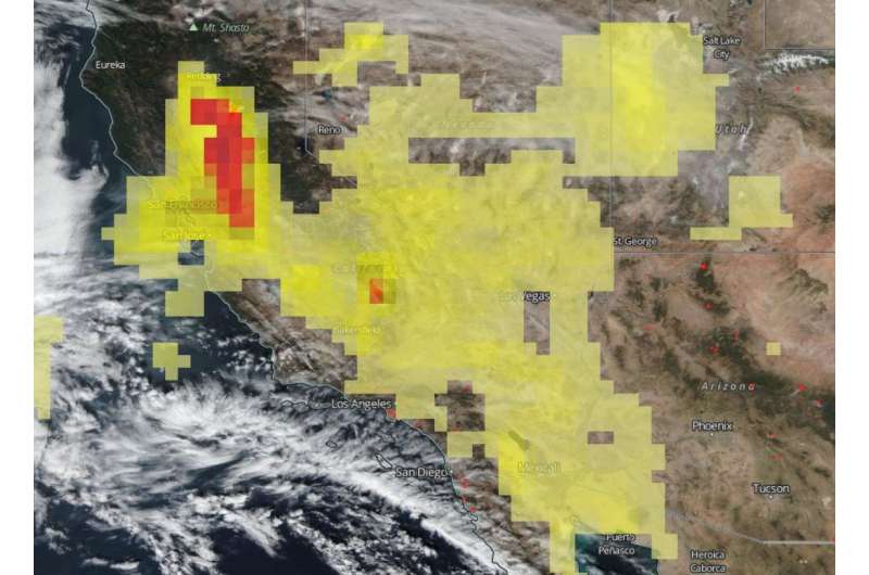 California fires smoke spews aerosols into an already saturated sky