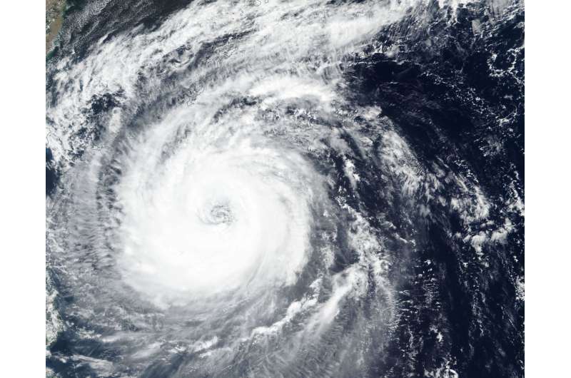 NASA-NOAA satellite looks into Typhoon Trami's ragged eye