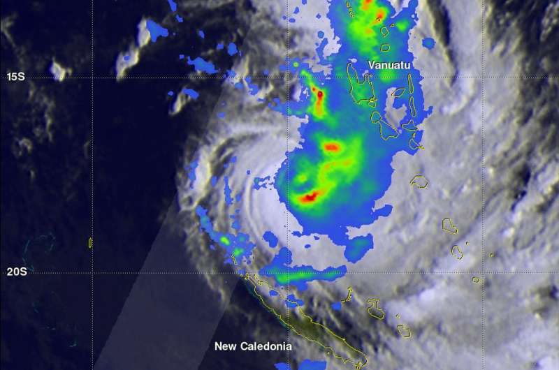 NASA sees Tropical Cyclone Hola drenching Vanuatu, New Caledonia