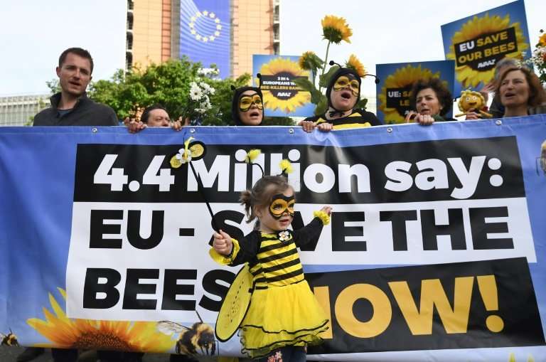 Activists have staged protests demanding a ban on pesticides blamed for killing off bees