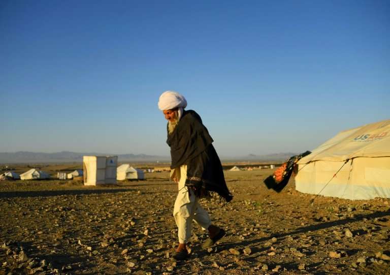 Afghans hit by the severe drought have taken refuge in a squalid camp on the rocky outskirts of Herat
