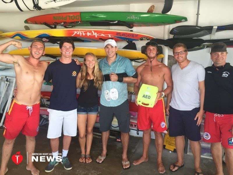 AHA: florida lifeguards helped save man's life after cardiac arrest