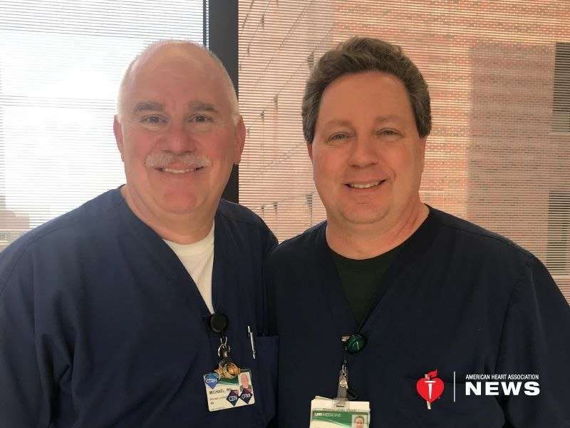 AHA: nurse's colleagues use the CPR he taught them to save his life
