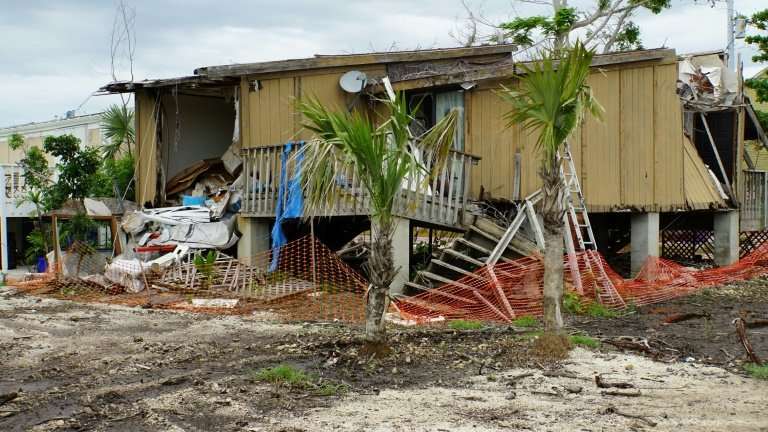 A house destroyed by hurricane Irma still stands in disrepair in Big Pine Key, Florida, following last year's monster hurricane 